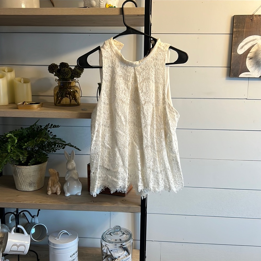 White lace top